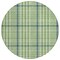 Edge Collections - 8' - Green - Plaid Indoor Outdoor Area Rug for High Traffic Spaces - 1 Piece